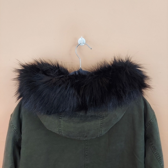 NWOT American Eagle Women's Faux Fur Utility Jacket - Picture 10 of 13